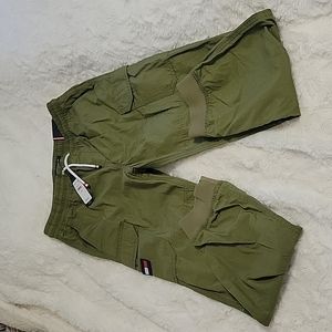 Tommy Hilfiger boys size 14 adjustable waist cargo pants. Army Green. New w/tags